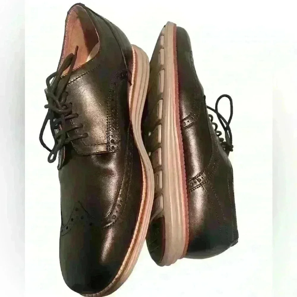 👞Cole Haan Men’s Black Leather Wingtip Oxfords 👞 - Picture 2 of 5